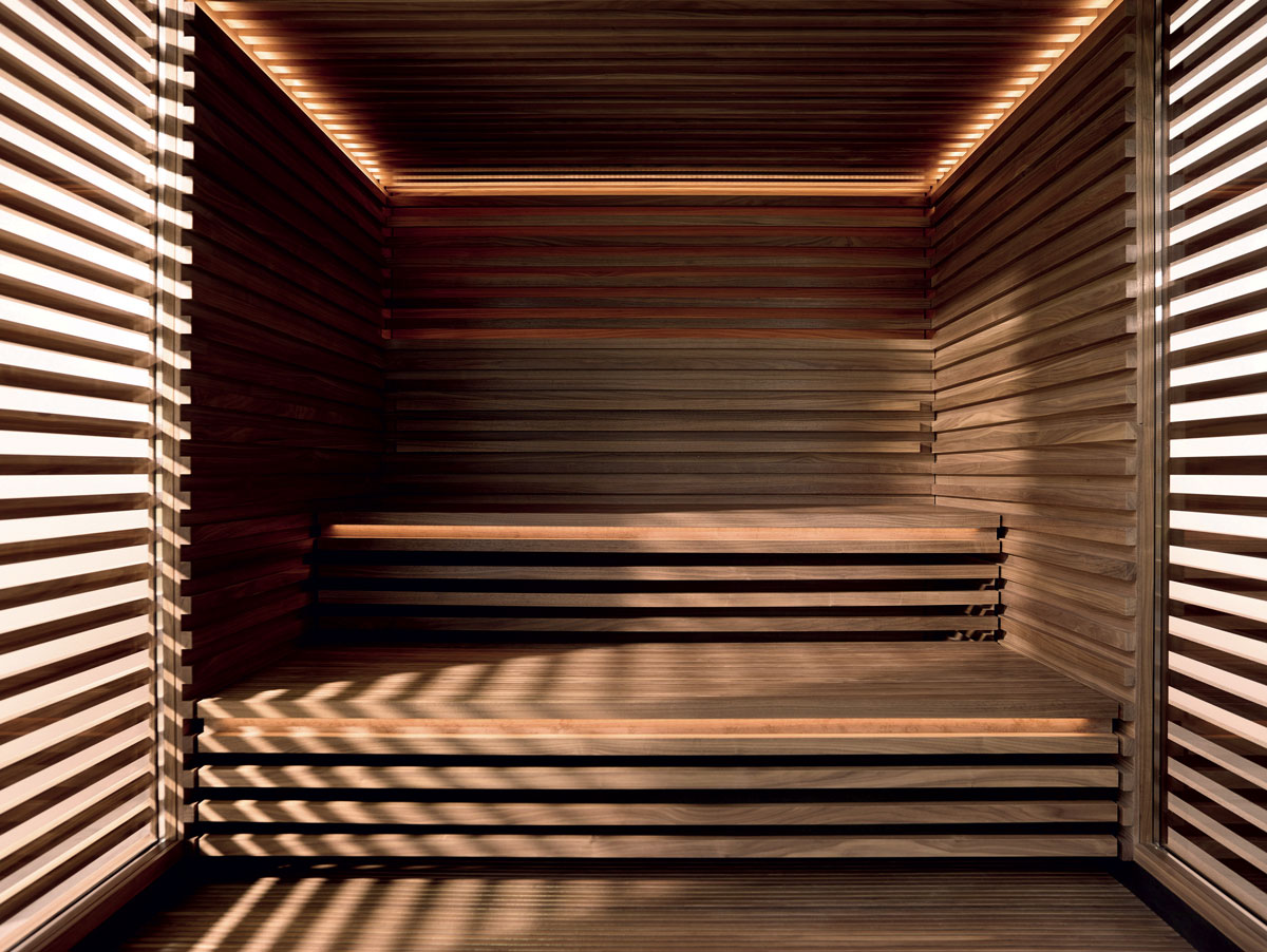 Sauna matteo thun intérieur